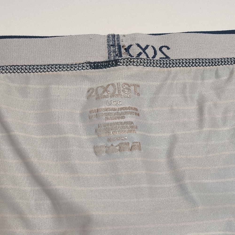 2(X)IST Micro Speed Dri Men's Briefs In Blue with Subtle Stripes - Picture 3 of 3